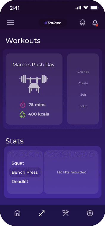 AI-powered workouts tailored to each user on the DubblU mobile app